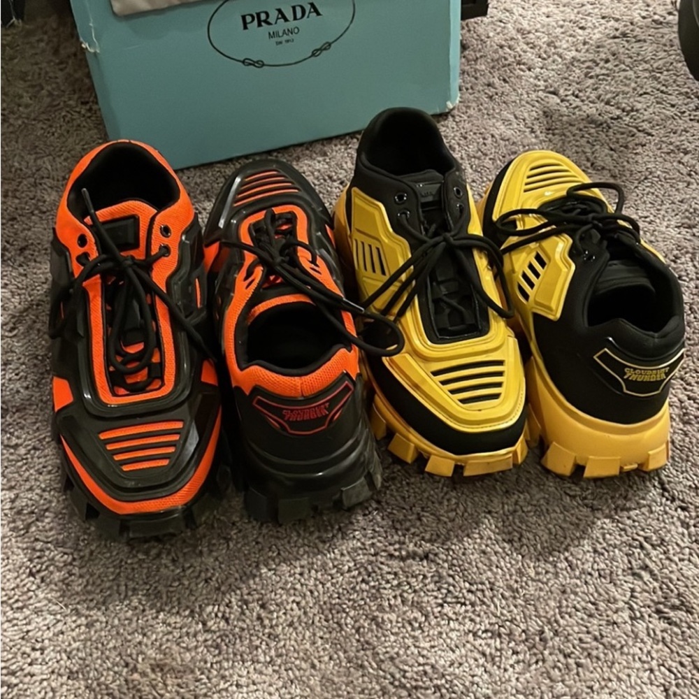 Yellow Prada Cloudbust Thunder Sneakers